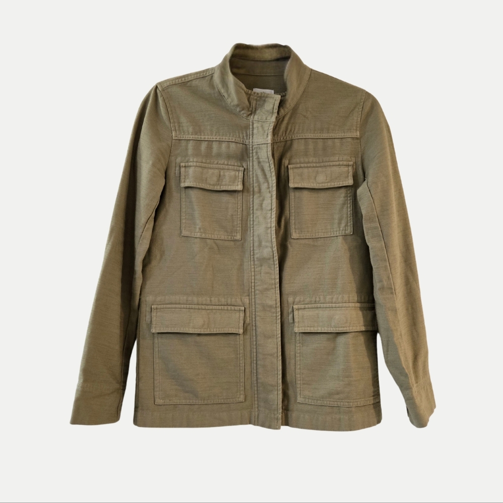 J.Crew Women Garment Dyed Military Jacket Size XXS EUC